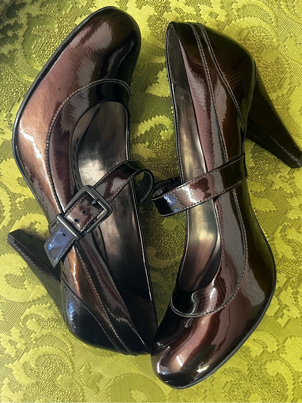 Gianni Bini Dark Burgundy
Patent Leather Mary Jane
Strappy Heels 7.5 - Picture 2 of 6